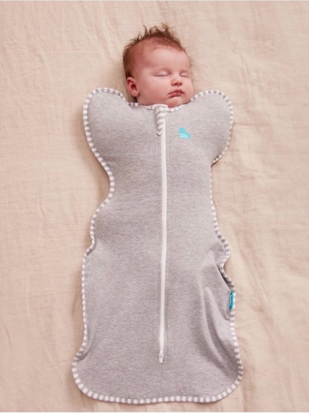Love to dream Grey Zippered Swaddle Sleep Sack